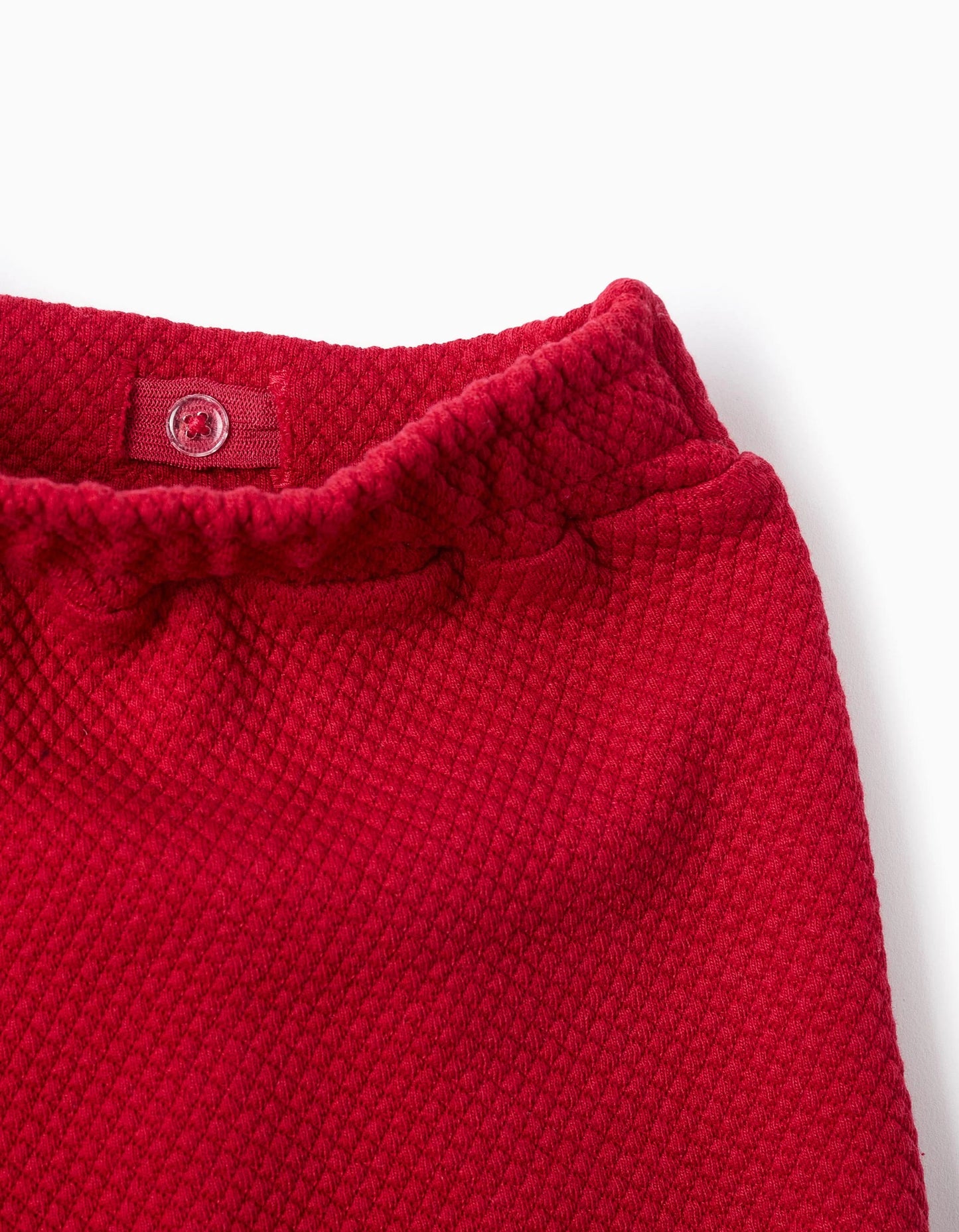 Textured Shorts for Girls, Red
