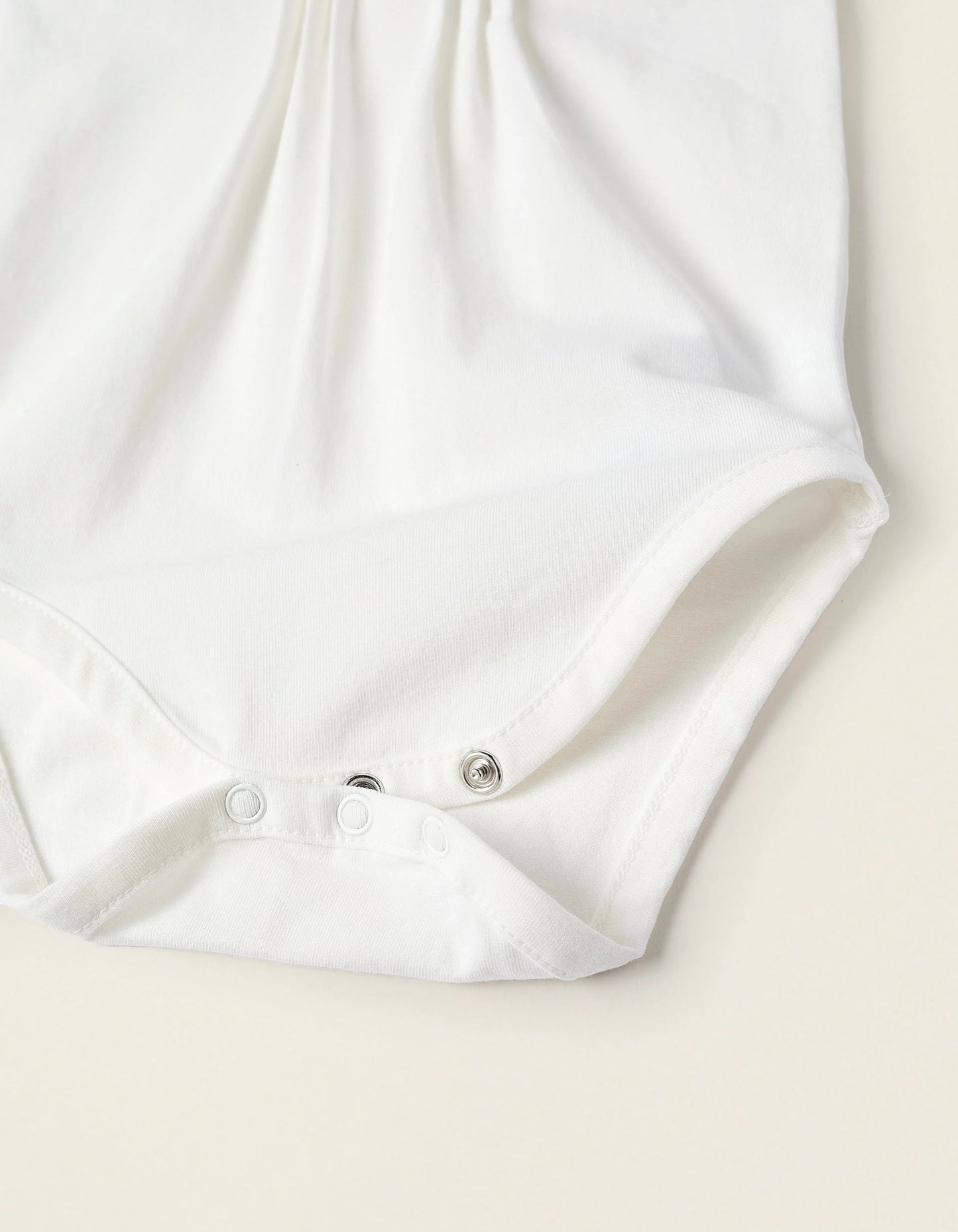 Bodysuit-Blouse with Ruffles and Broderie Anglaise for Newborn Girls, White