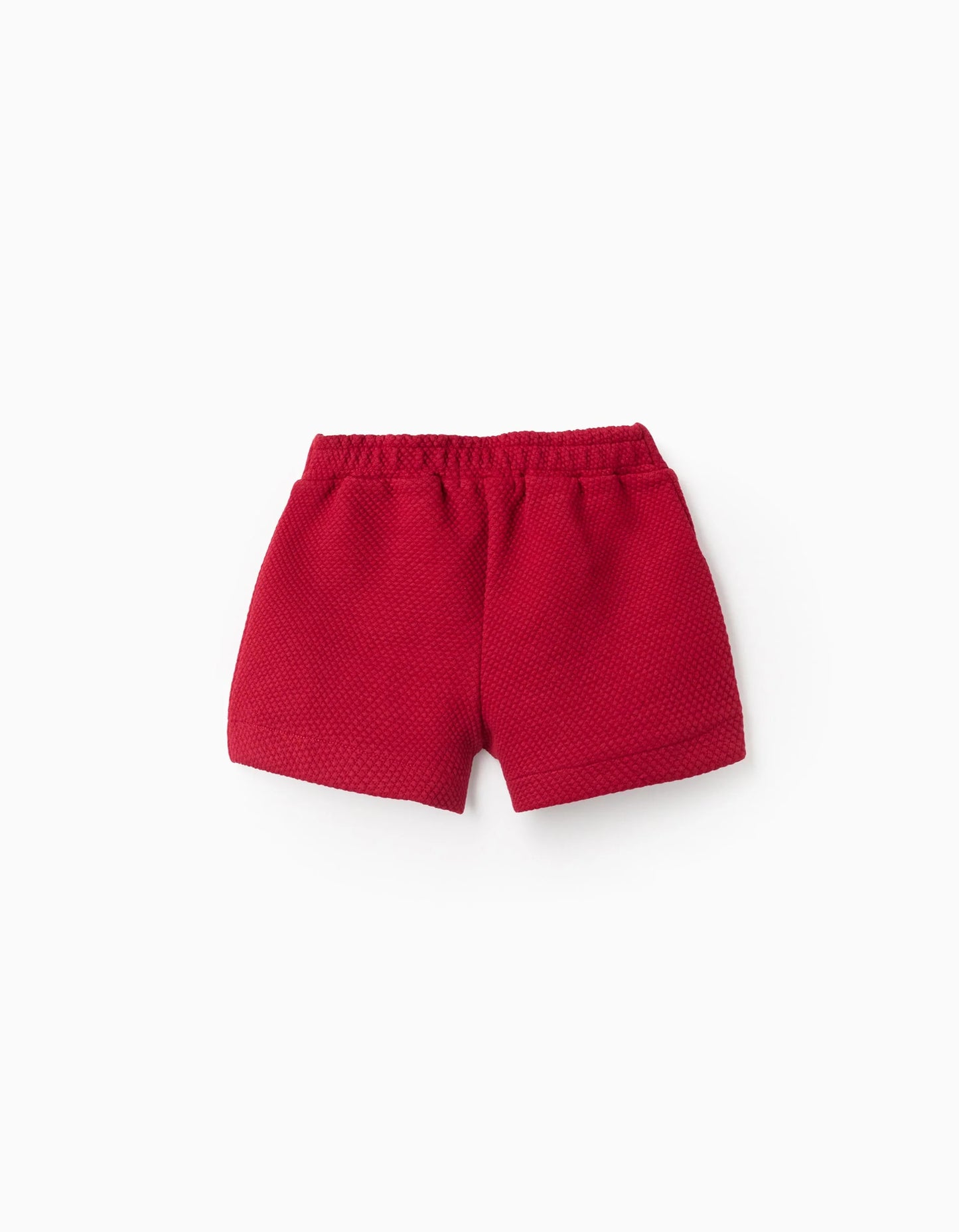Textured Shorts for Baby Girls, Red