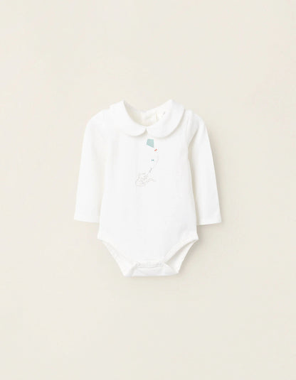 Bodysuit with Peter Pan Collar for Newborns 'Winnie the Pooh', White