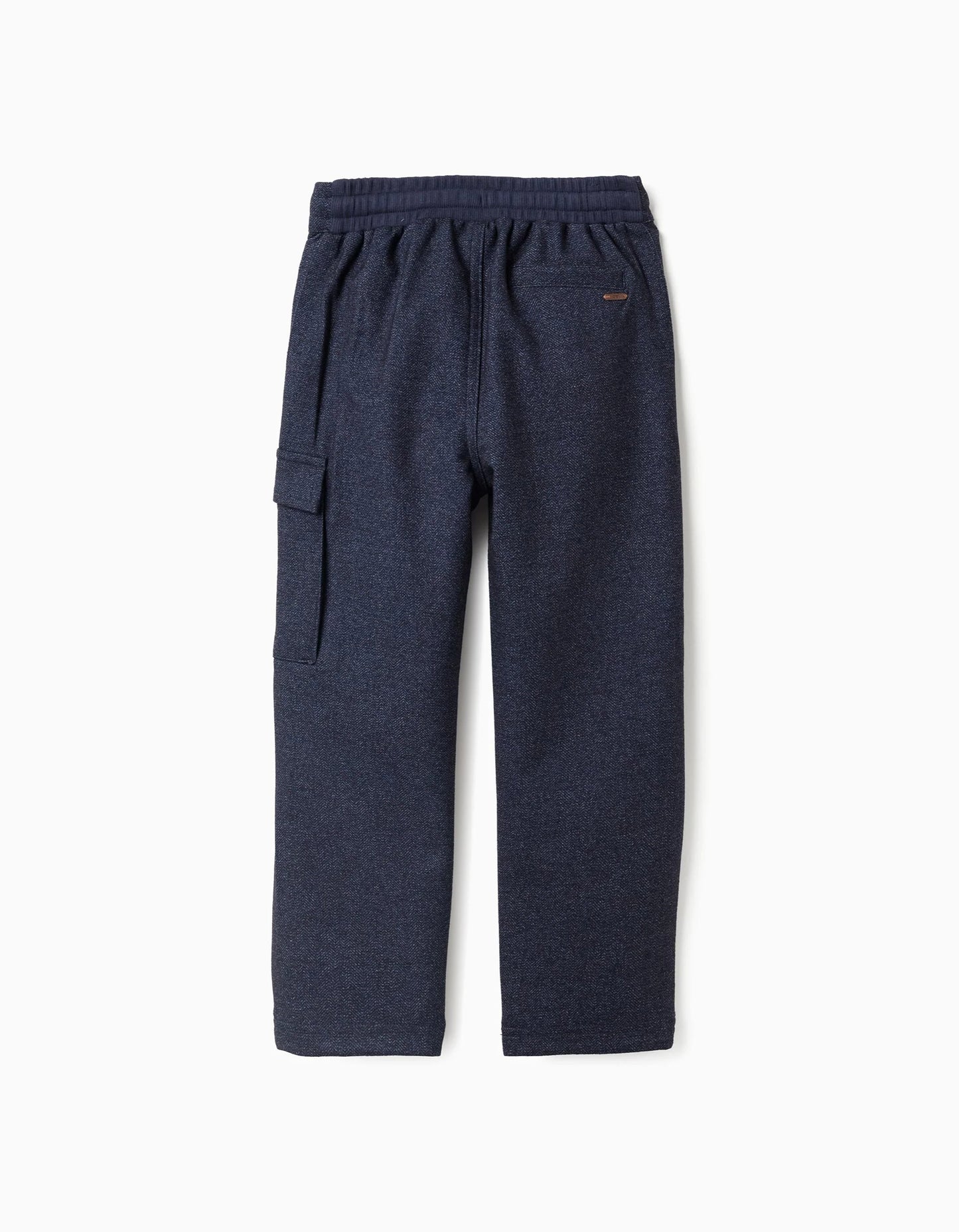 Chevron Interlock Trousers for Boys 'Straight', Dark Blue