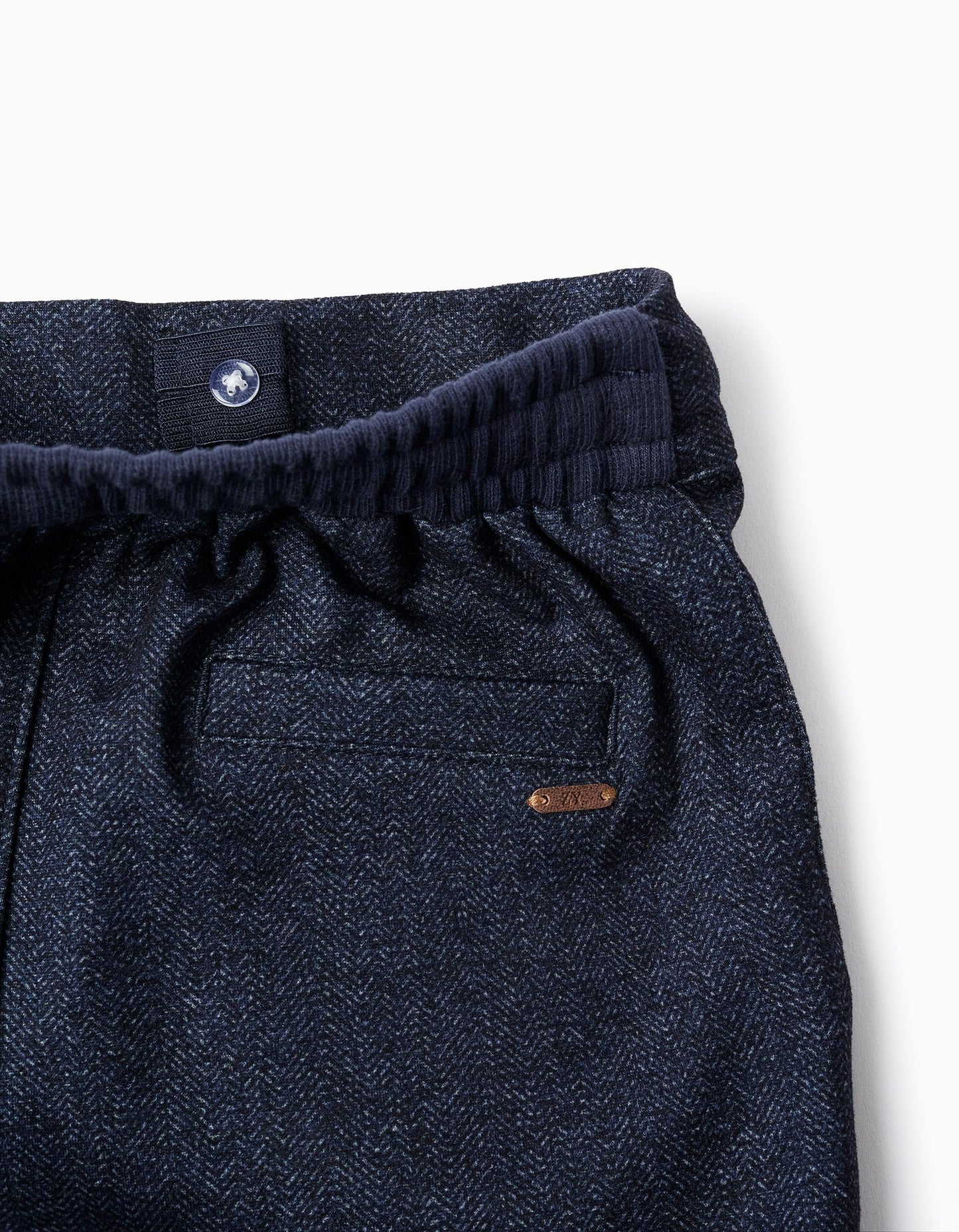 Chevron Interlock Trousers for Boys 'Straight', Dark Blue