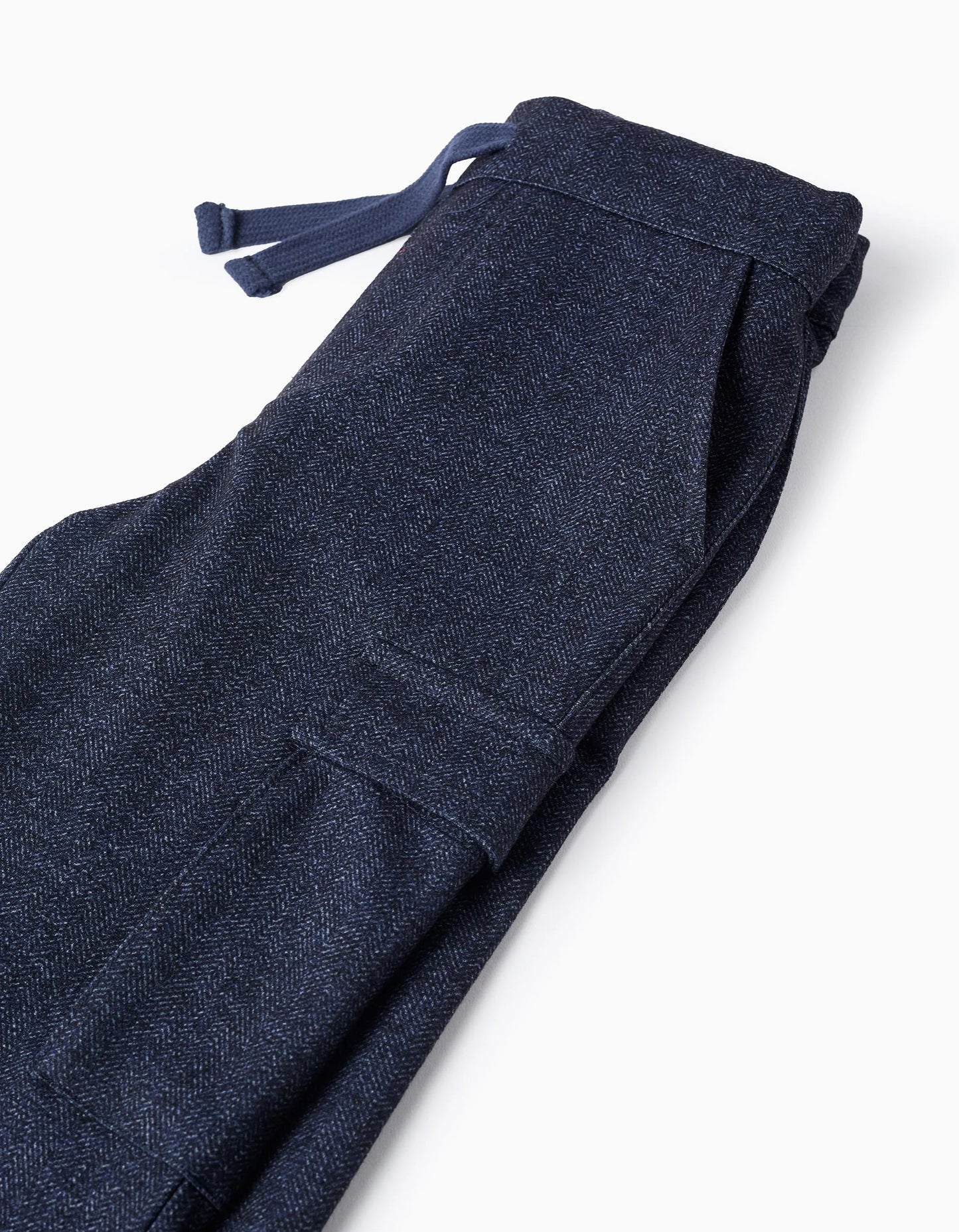 Chevron Interlock Trousers for Boys 'Straight', Dark Blue