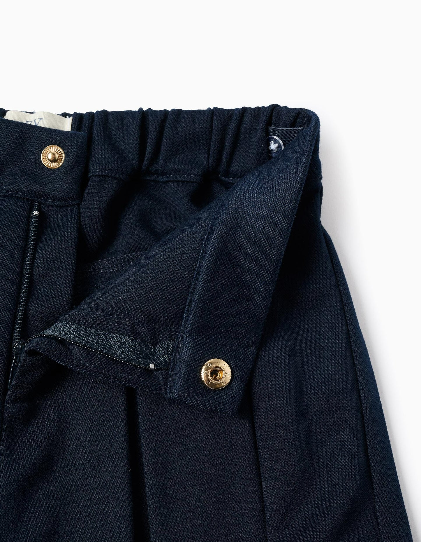 Knitted Pleated Skort for Girls, Dark Blue