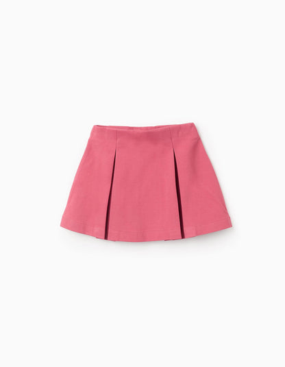 Roma Knit Pleated Skirt for Girls, Pink