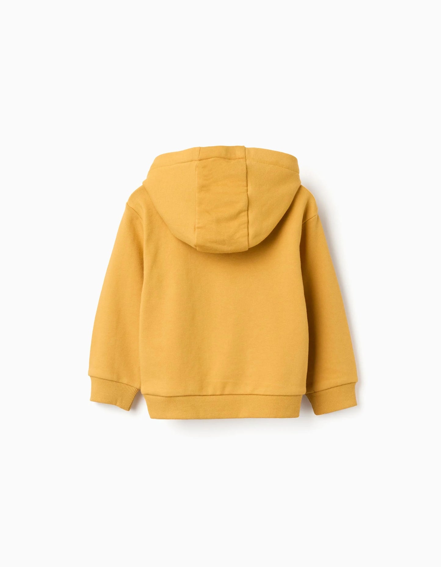 Brushed Hooded Sweatshirt with Print for Baby Boys, Yellow
