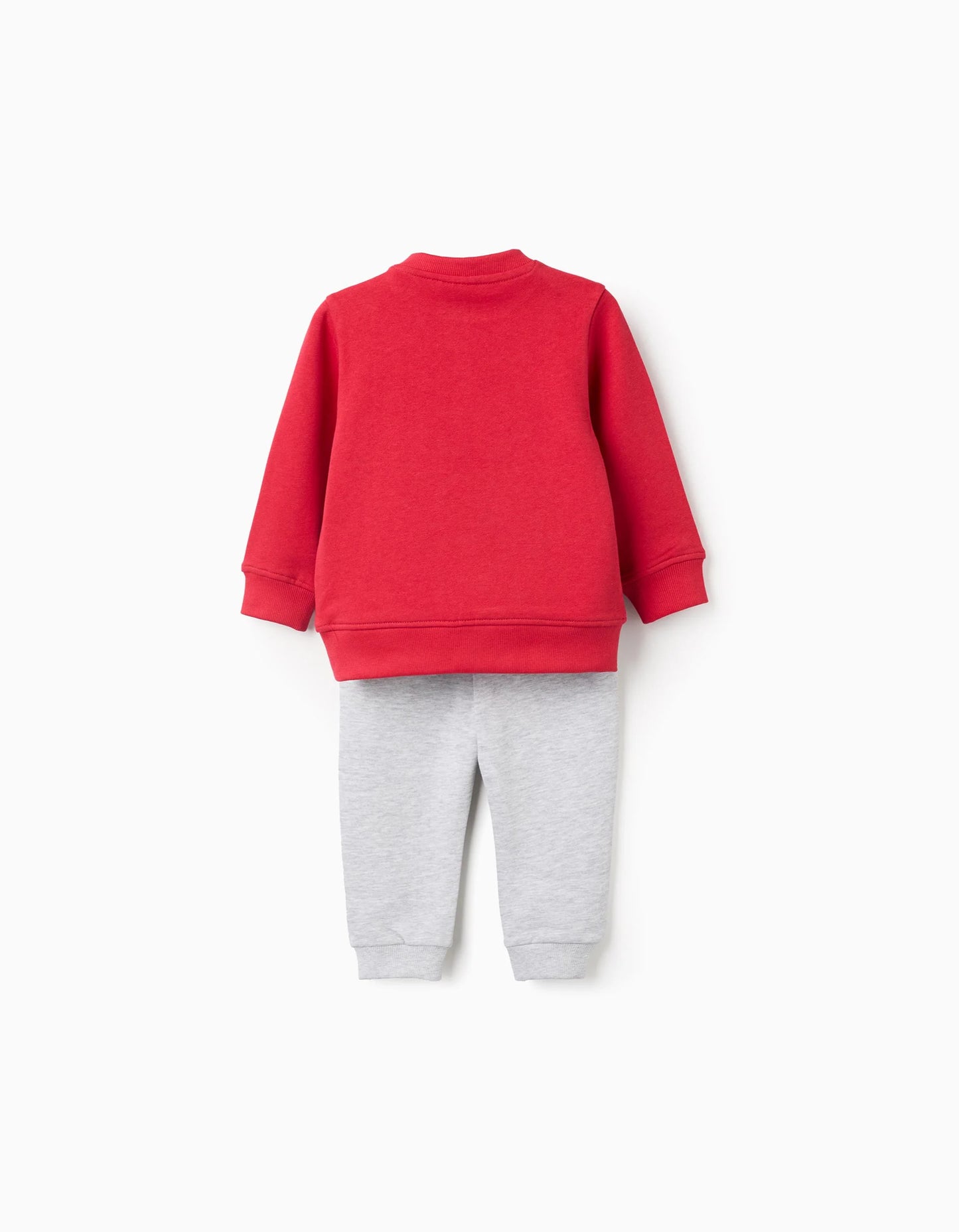 Carded Tracksuit for Baby Boys 'Shapes', Red/Grey