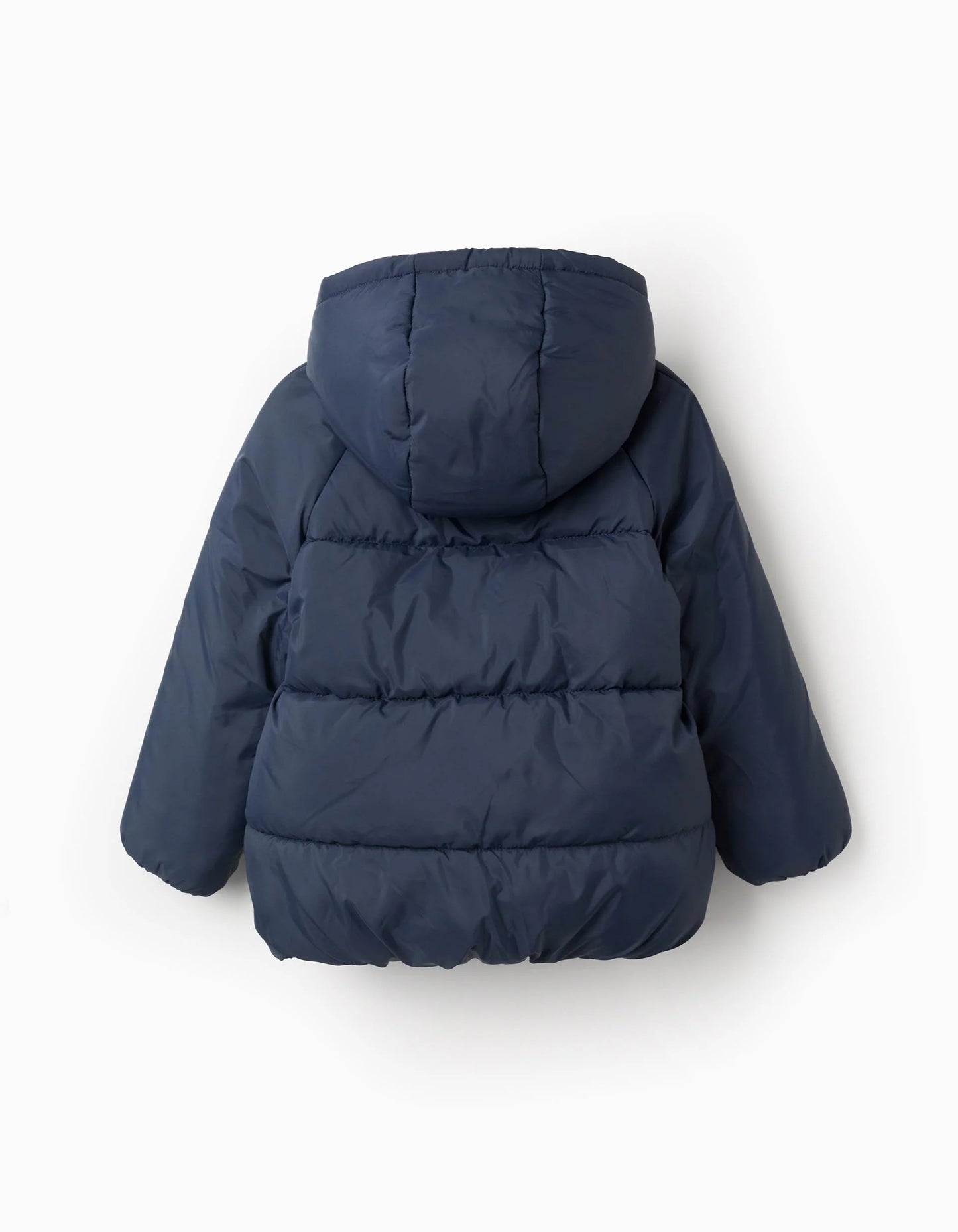 Hooded Padded Jacket with Fleece Lining for Boys, Dark Blue