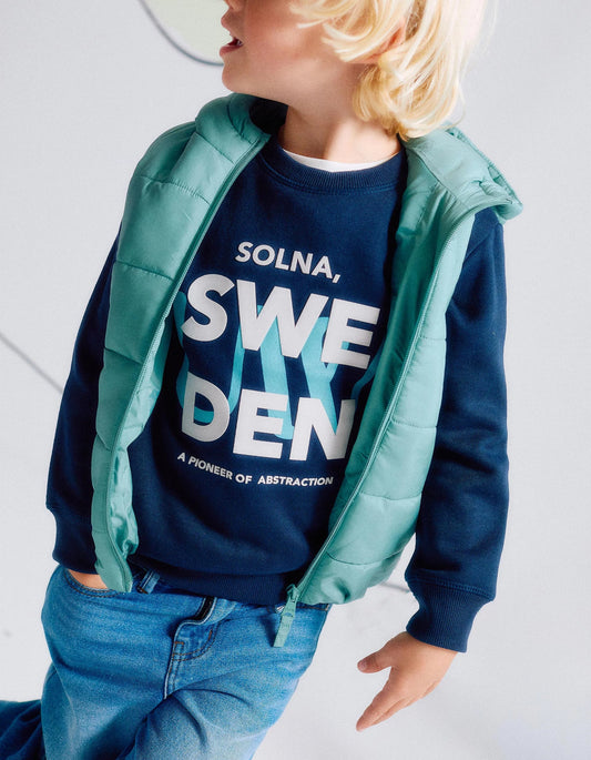 Brushed Sweatshirt for Boys 'Solna', Blue