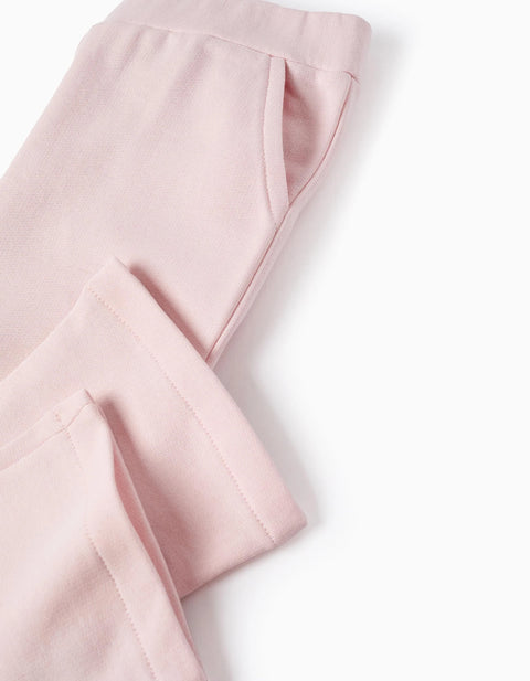 Cotton Tracksuit with Colour Block for Baby Girls 'Minnie', Pink