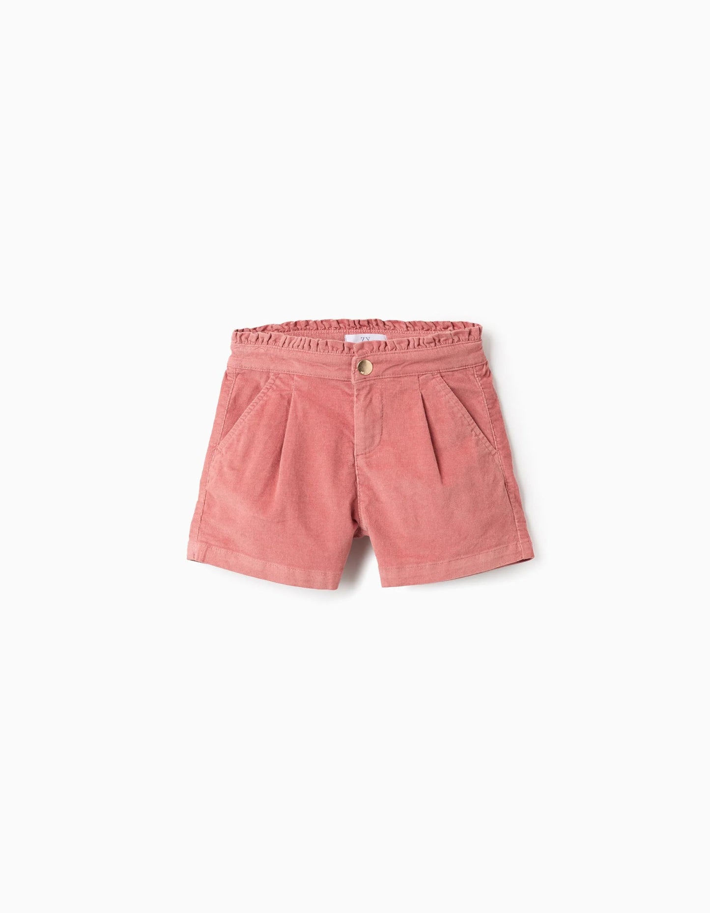 Corduroy Shorts with Ruffles for Girls, Pink