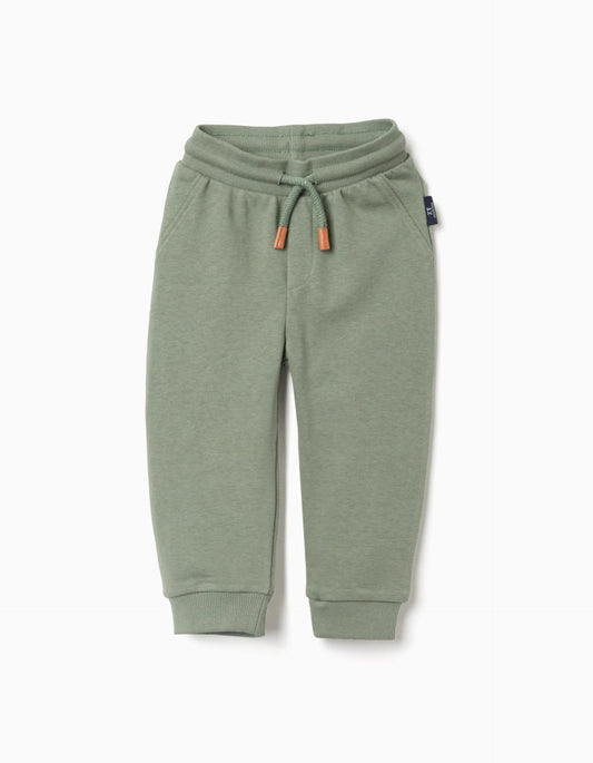 Joggers with Ribbed Waist for Baby Boys, Green