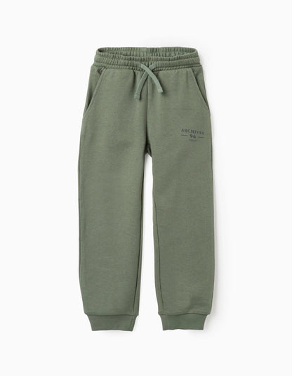Drawstring Joggers for Boys 'ZY Archives' , Green