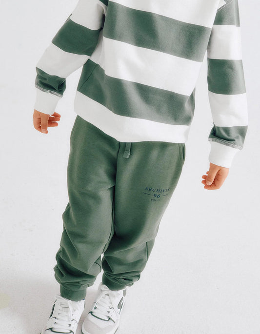 Drawstring Joggers for Boys 'ZY Archives' , Green