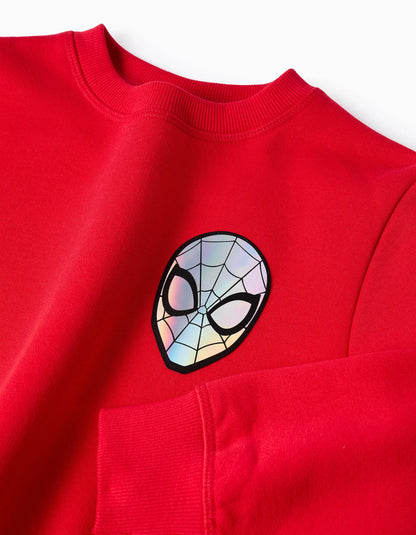 Cotton Sweatshirt for Boys 'Spider-Man', Red