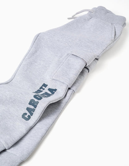 Cargo Joggers with Print for Boys 'North Carolina', Grey