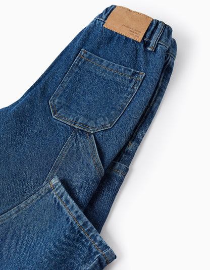 Cargo Jeans in Cotton for Boys 'Baggy Fit', Blue