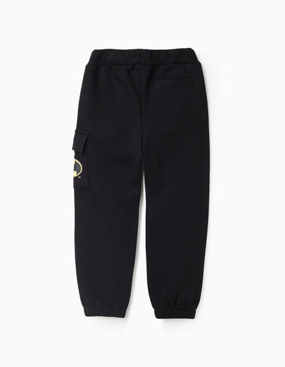 Cargo Pocket Joggers for Boys 'Batman', Black