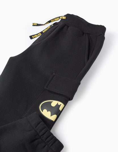 Cargo Pocket Joggers for Boys 'Batman', Black