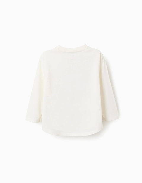 Long Sleeve T-shirt for Girls 'Stitch, Scrump & Angel', White