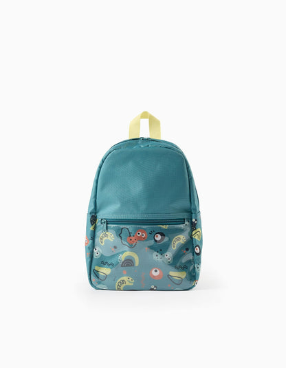 Colourful Patterned Backpack for Babies and Boys, Green