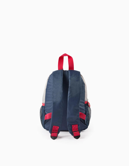 Backpack with Side Pockets for Babies and Boys 'Spiderman', Blue/Grey