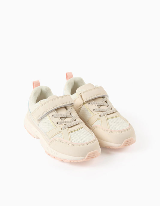 Lurex Trainers for Girls 'Superlight Runner', Beige