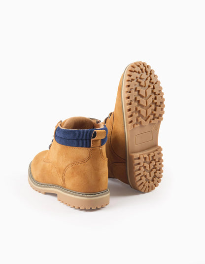 Mountain Boots for Boys 'ZY 96', Camel/Blue