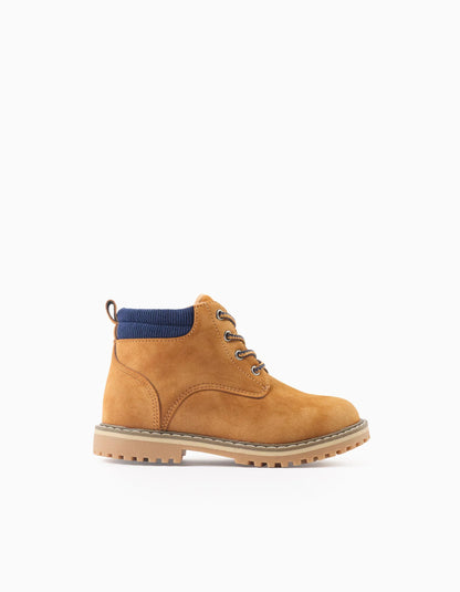 Mountain Boots for Boys 'ZY 96', Camel/Blue