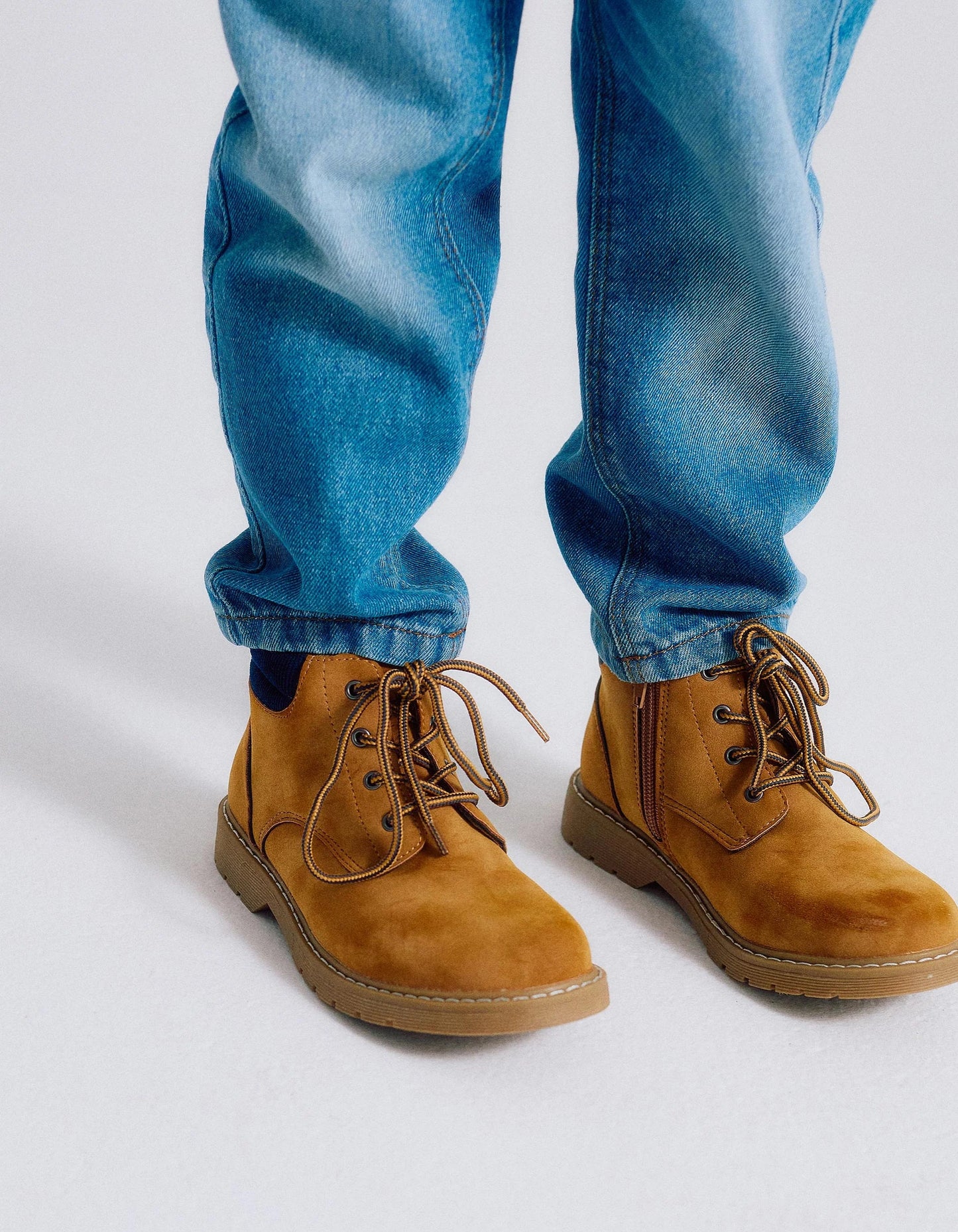 Mountain Boots for Boys 'ZY 96', Camel/Blue