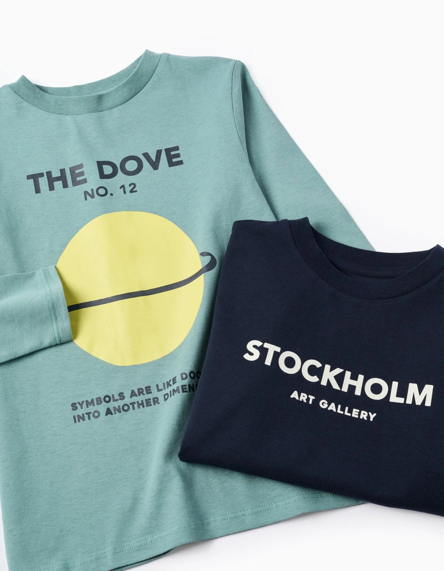Pack of 2 Long Sleeve T-shirts for Boys 'Stockholm', Green/Blue