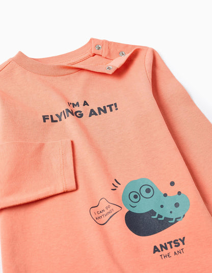 Cotton Long Sleeve T-Shirt for Baby Boys 'Ant', Coral