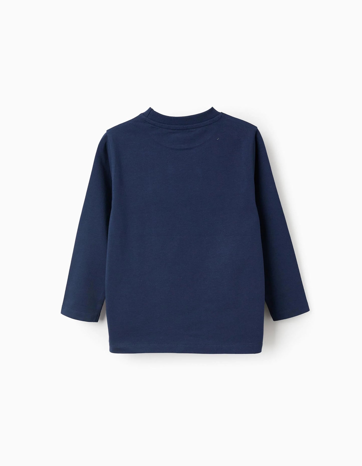 Long Sleeve Cotton T-shirt for Boys 'Avengers', Blue