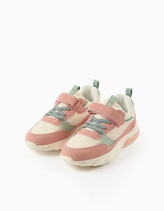Light-up Trainers for Newborn Girls 'Superlight Runner', Pink/Beige