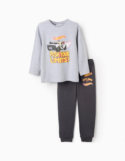 Cotton Pyjama with Print for Boys 'Hot Wheels', Grey