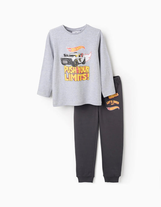 Cotton Pyjama with Print for Boys 'Hot Wheels', Grey