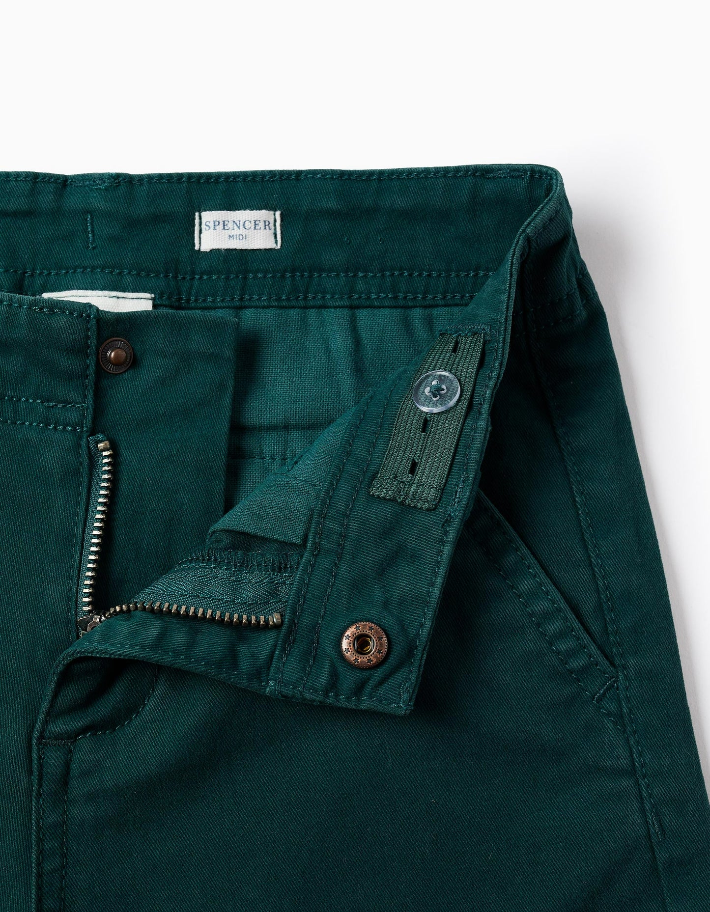 Chino Shorts for Boys 'Midi', Dark Green