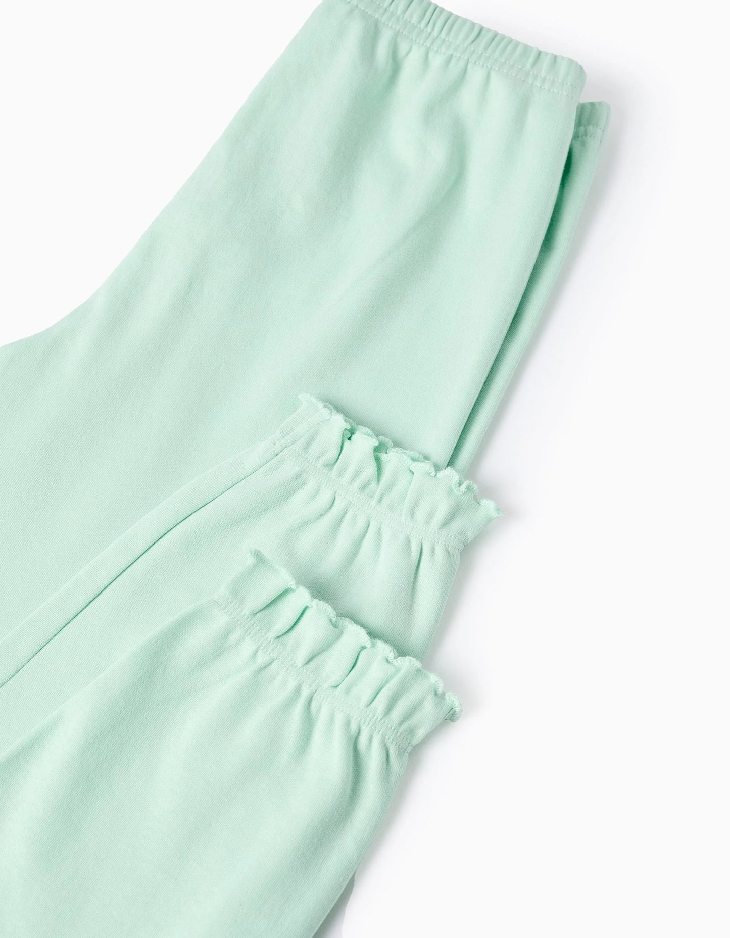 Cotton Pyjama with Ruffles for Girls 'Gabby', Green