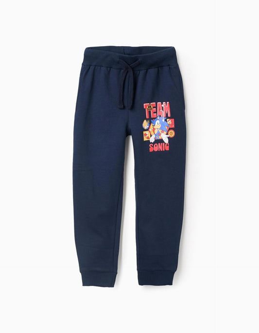 Cotton Joggers for Boys 'Sonic & Friends', Dark Blue