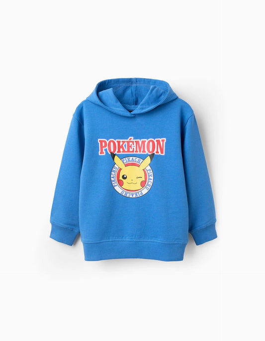 Cotton Hoodie for Boys 'Pikachu', Blue