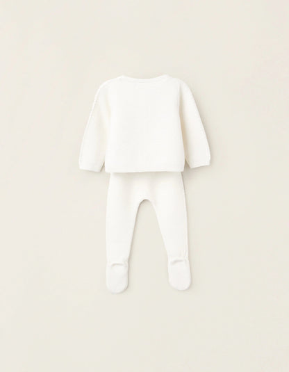 3-Piece Knitted Set for Newborns, White