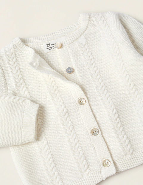 3-Piece Knitted Set for Newborns, White