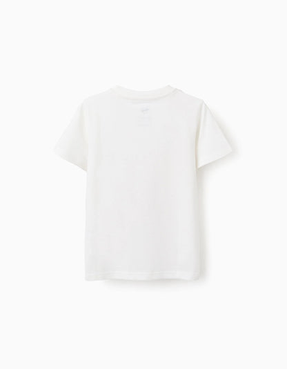 Cotton T-shirt for Boys 'Superman', White