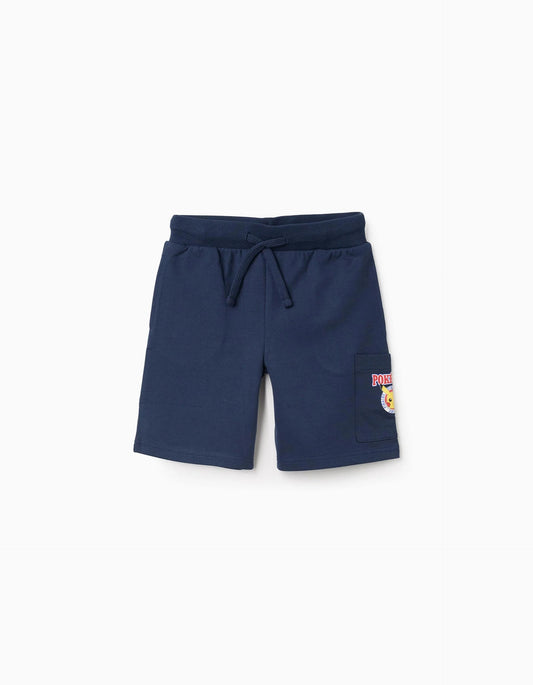 Cotton Shorts for Boys 'Pikachu', Dark Blue