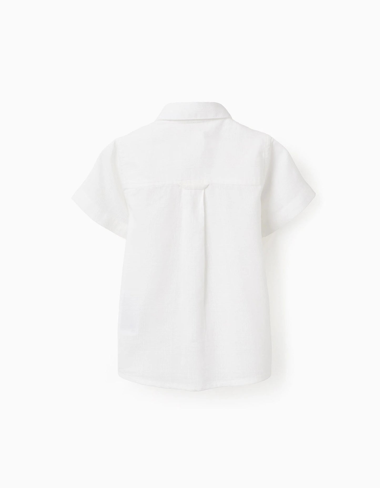Textured Short Sleeve Shirt for Baby Boys 'B&S', White