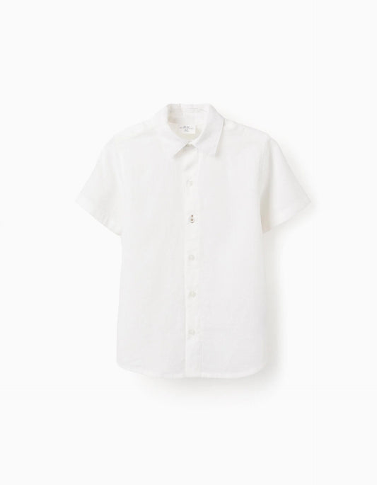 Textured Short Sleeve Shirt for Boys 'B&S', White