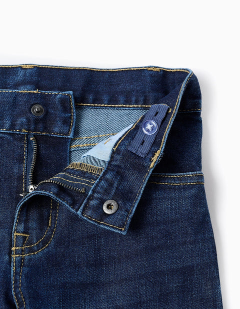 Straight Fit Jeans for Boys, Dark Blue