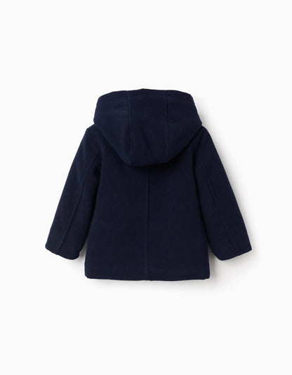 Hooded Overcoat with Quilted Lining You&Me for Baby Boys, Dark Blue