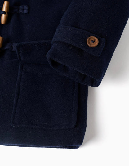 Hooded Overcoat with Quilted Lining You&Me for Baby Boys, Dark Blue