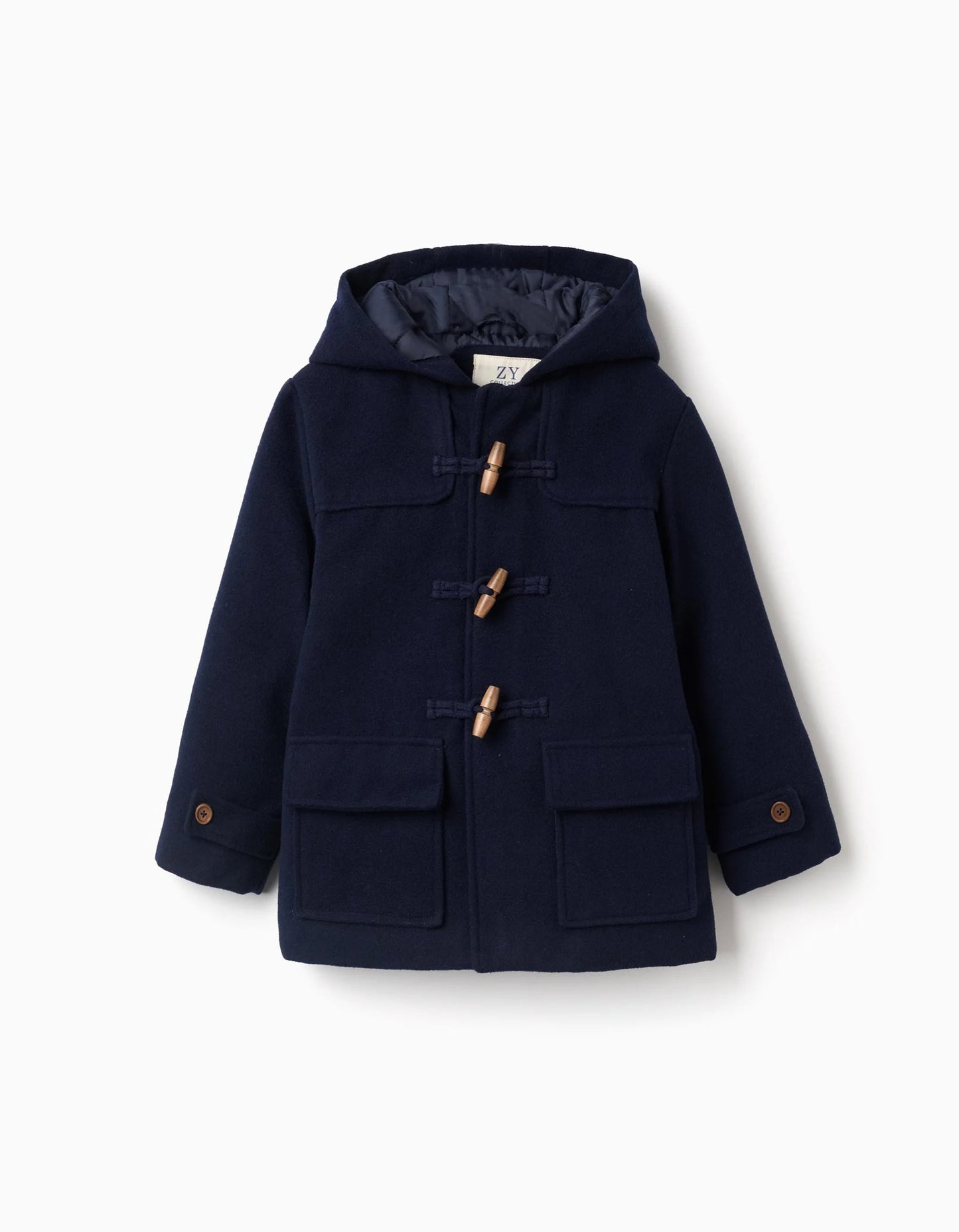 Hooded Overcoat with Quilted Lining You&Me for Boys, Dark Blue